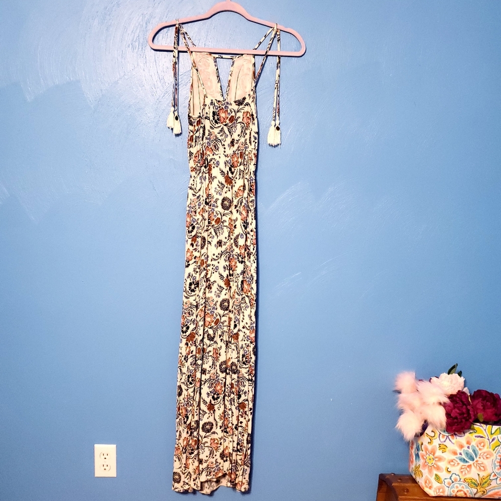 American Eagle Floral Boho Sleeveless Maxi Dress - Picture 3 of 8